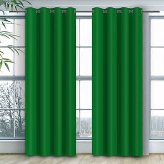 Dekorační závěs s kroužky COLOR 250 tmavě zelená 140x250 cm (cena za 1 kus) MyBestHome