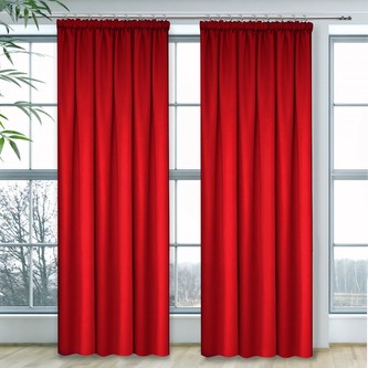 Dekorační závěs s řasící páskou LUCCA 250 červená 140x250 cm (cena za 1 kus) MyBestHome