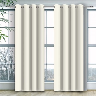 Dekorační závěs s kroužky COLOR 250 smetanová 140x250 cm (cena za 1 kus) MyBestHome