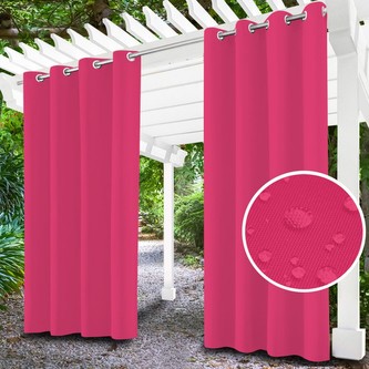 Venkovní zahradní závěs s kroužky MALIBU tmavě růžová 155x240 cm (cena za 1 kus) MyBestHome
