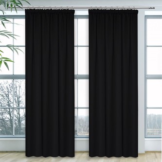 Dekorační závěs s řasící páskou LUCCA 250 černá 140x250 cm (cena za 1 kus) MyBestHome