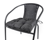 Zahradní prošívaný sedák na židli TRENTO černá 42x42 cm Mybesthome