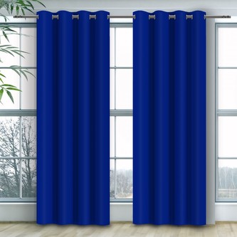 Dekorační závěs s kroužky COLOR 250 modrá 140x250 cm (cena za 1 kus) MyBestHome