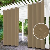 Venkovní zahradní závěs s kroužky MALIBU tmavě béžová 155x220 cm, (cena za 1 kus) MyBestHome