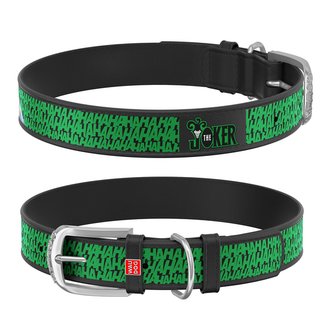 Waudog obojek kožený DC Joker (37-48cm/2,5cm)