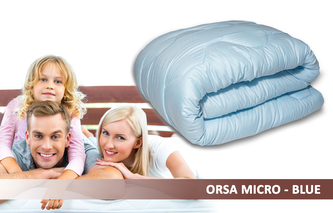 Prošívaná antialergická celoroční přikrývka ORSA MICRO modrá 140x200 cm MyBestHome