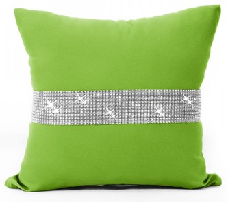 Polštář GLAM se zirkony zelená 40x40 cm Mybesthome