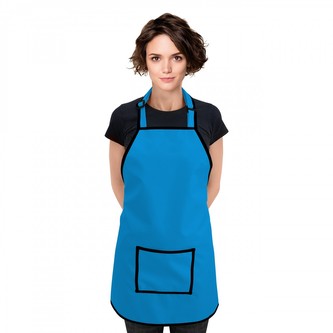 Kuchyňská voděodolná zástěra JOVITA modrá/černá 64x72 cm Mybesthome