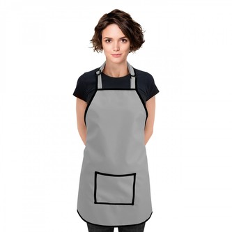 Kuchyňská voděodolná zástěra JOVITA šedá/černá 64x72 cm Mybesthome