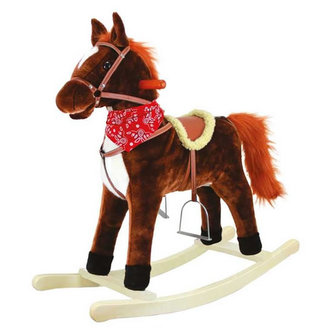 Houpací kůň plyš: Tmavě hnědý/střední