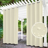 Venkovní zahradní závěs s kroužky MALIBU smetanová 155x240 cm (cena za 1 kus) MyBestHome