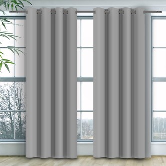 Dekorační závěs s kroužky COLOR 250 světle šedá 140x250 cm (cena za 1 kus) MyBestHome