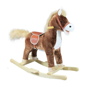 Houpací kůň plyš: Hnědy/ střední