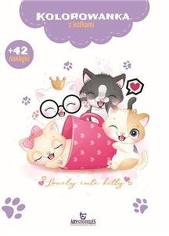 Kolorowanka z kotkami  + 42 naklejki