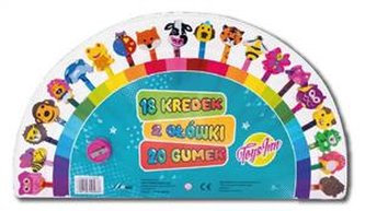 Kredki z gumkami 20 sztuk