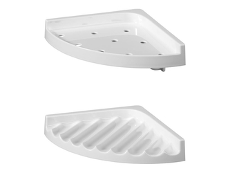 Polička plast rohová 2 patra 18x18cm  BISK