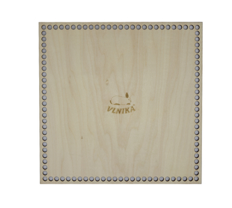 Dno - víko překližkové - přírodní - 30x30cm / otvory 8mm