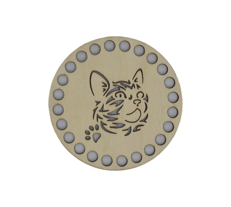 Dno - víko překližkové - přírodní - 10cm průměr / otvory 8mm