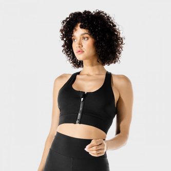 Sportovní podprsenka Zip Up Black - SQUATWOLF - Velikost: L Sportovní podprsenka Zip Up Black - SQUATWOLF - Velikost: L
