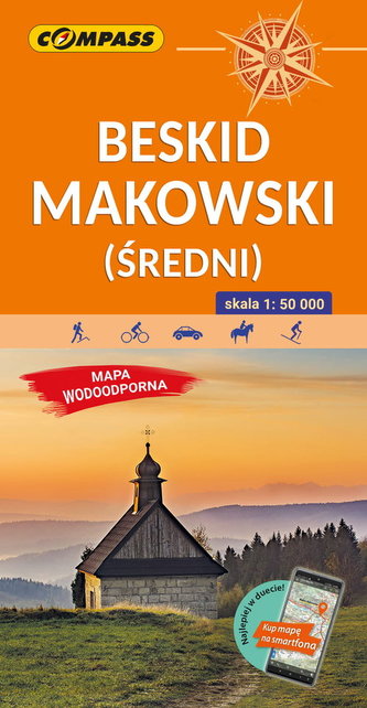 Beskid Makowski Średni Mapa laminowana 1: 50 000