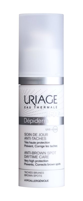 Uriage Dépiderm Denní pleťový krém Anti-Brown Spot Daytime Care 30 ml SPF50+ pro ženy