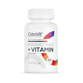 Magnez MAX + Vitamín 60 tabs - OstroVit - 60 tab.