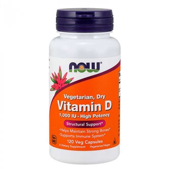Vitamín D 1000 IU - NOW Foods - 120 kaps.