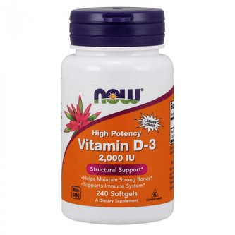 Vitamín D3 2000 IU - NOW Foods - 240 kaps.