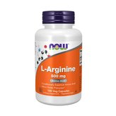 L-Arginin 500 mg - NOW Foods - 100 kaps.