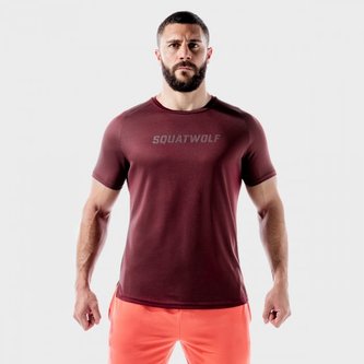 Tričko LAB360º Recycled Mesh Tee Tawny Port - SQUATWOLF - Velikost: S