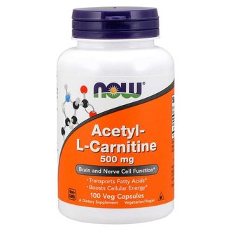 Acetyl L-Karnitin 500 mg - NOW Foods - 100 kaps.