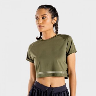 Dámské tričko Flux CropTop Khaki - SQUATWOLF - Velikost: S