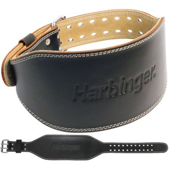 Fitness opasek Padded Leather Black - Harbinger - Velikost: L - černá