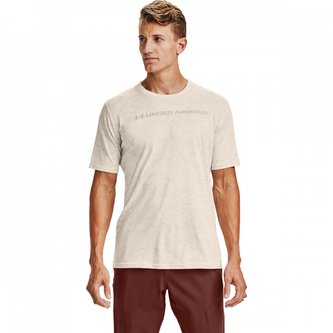 Tričko All Over Wordmark Brown - Under Armour - Velikost: XL