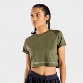 Dámské tričko Flux CropTop Khaki - SQUATWOLF - Velikost: M