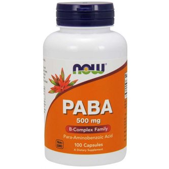 PABA 500 mg - NOW Foods - 100 kaps.