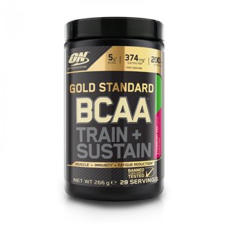 Gold Standard BCAA Train Sustain - Optimum Nutrition - jahoda kiwi - 266 g