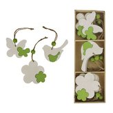 Dřevěné dekorace 9 ks D1546-15