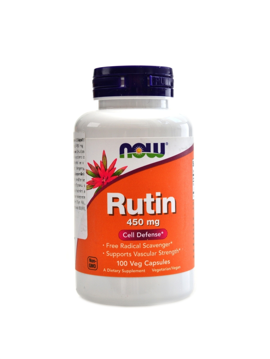 Now Foods - Rutin 450mg 100 rostlinných kapslí - - Megaknihy.cz