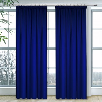 Dekorační závěs s řasící páskou LUCCA 250 modrá 140x250 cm (cena za 1 kus) MyBestHome