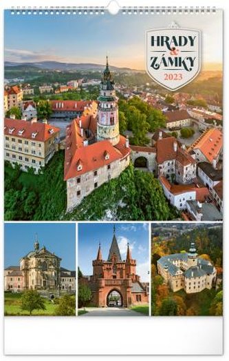 Kalendář 2023 nástěnný: Hrady a zámky, 33 × 46 cm