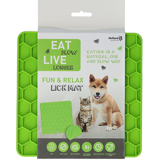 Eat Slow lízací podložka Fun & Relax zelená