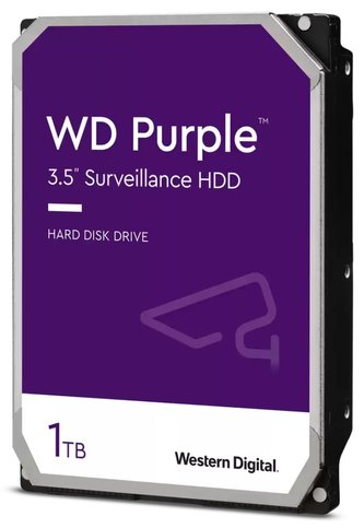 WD PURPLE 1TB / WD10PURZ / SATA 6Gb/s / Interní 3,5" / 5400rpm / 64MB