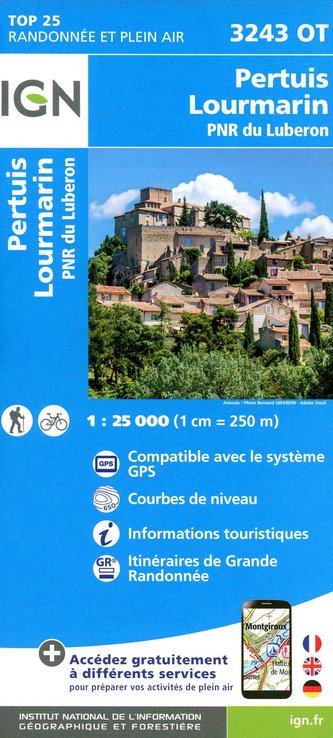 Pertuis Lourmarin PNR du Luberon 1:25 000