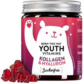 Bears With Benefits Born This Way vitaminy s kolagenem, Q10 a kyselinou hyaluronovou bez cukru
