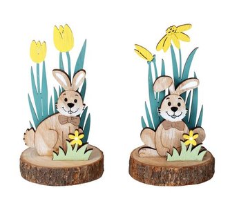 Králík dřevo na podstavci