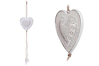 Srdíčka bílý plech menší