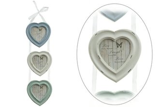 Fotorámeček závěs srdce3 fotky