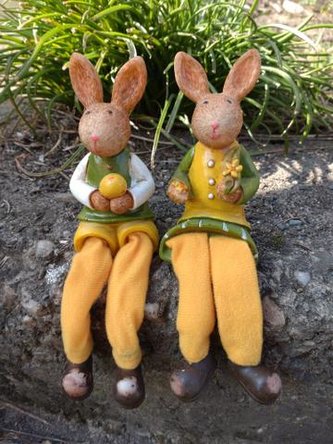 Králík polyston látkové nohy