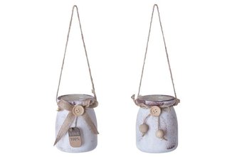 Váza sklo s knoflíkem menší